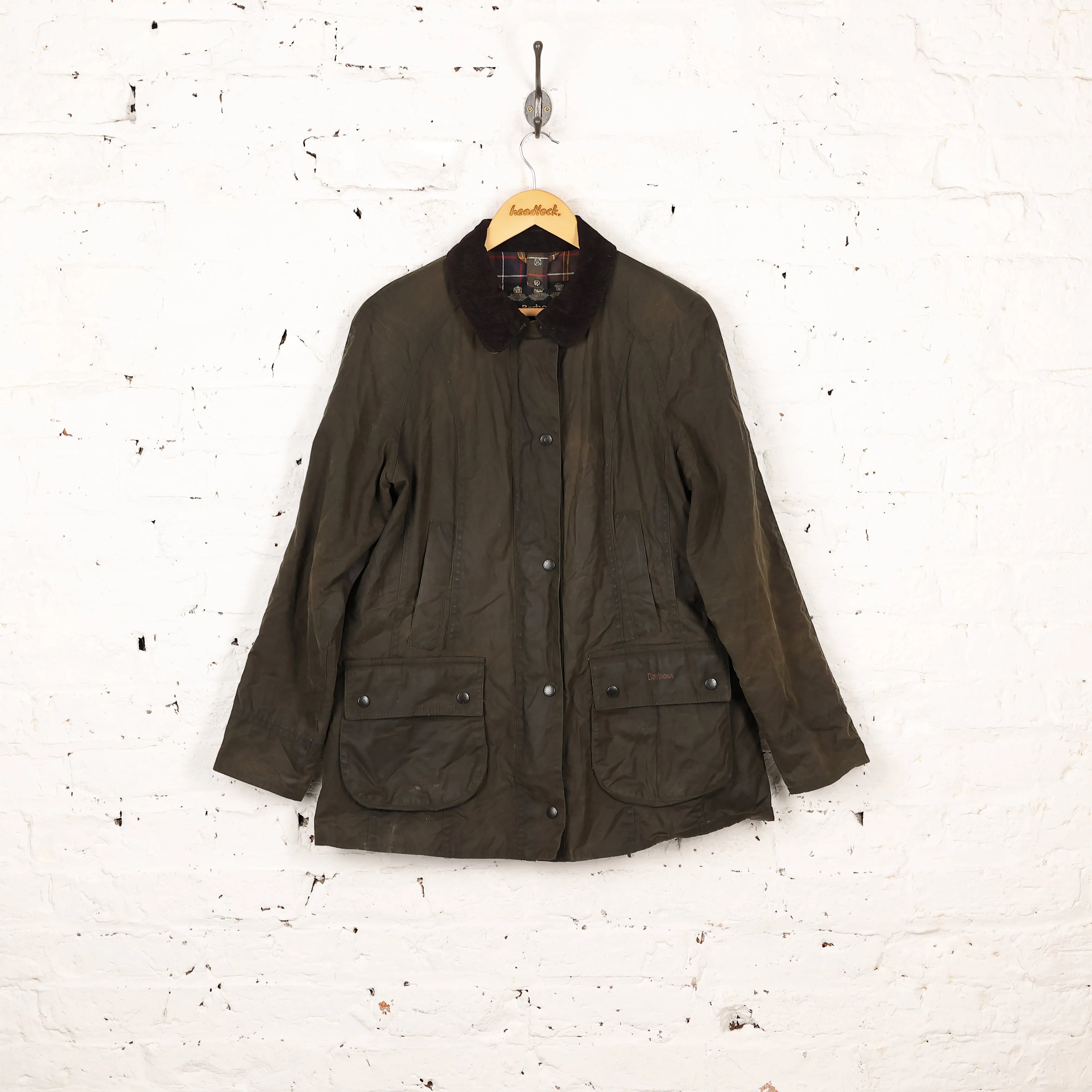 Women's Barbour Beadnell Wax Jacket - Green - Women's L