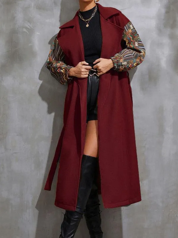Women's Lapel Loose Woolen Coat