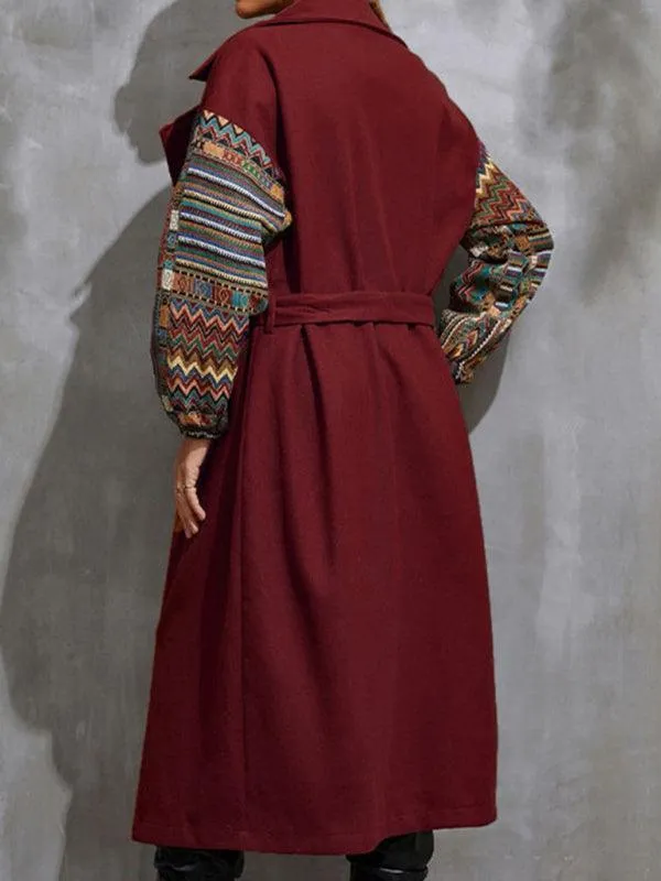 Women's Lapel Loose Woolen Coat