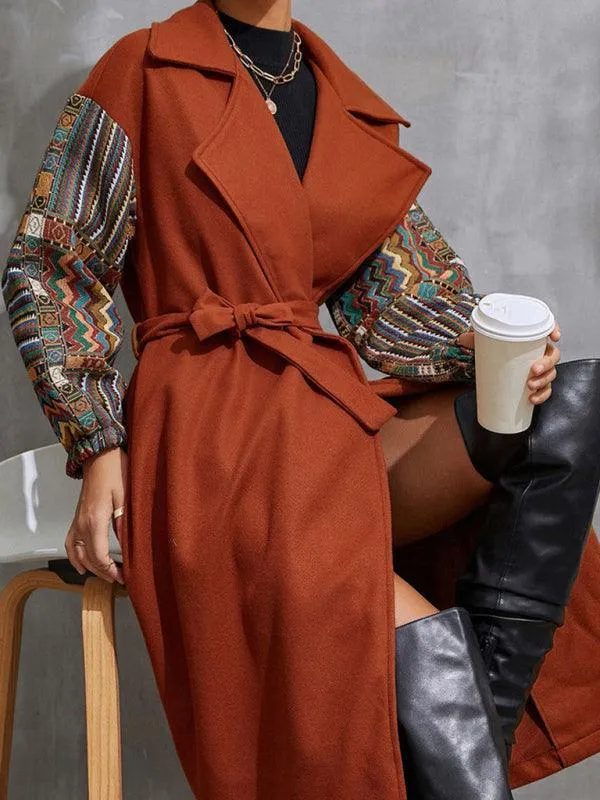 Women's Lapel Loose Woolen Coat