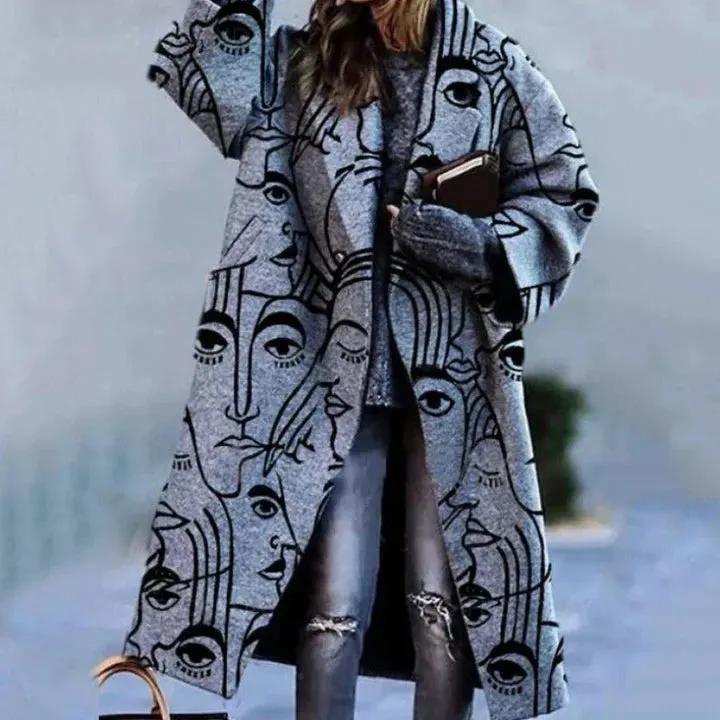 Wool coat - oversized - long - women's coat - winter coat
