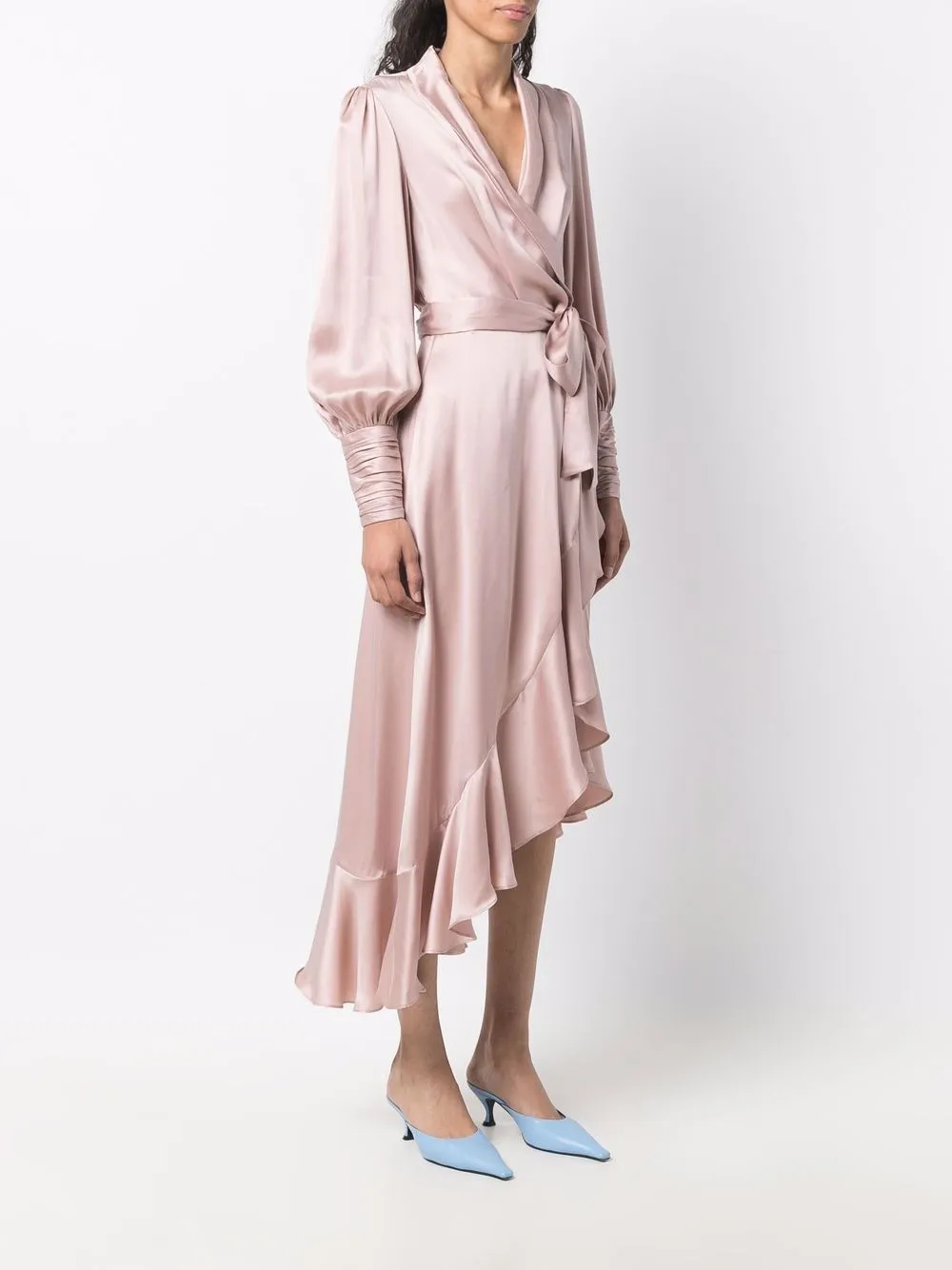 Wrapped midi dress