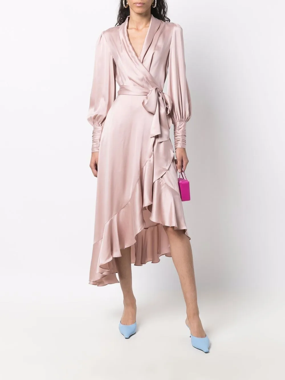 Wrapped midi dress