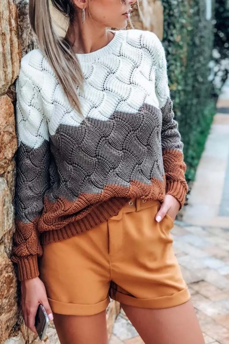 Xieyinshe Xieyinshe O Neck Knit Sweaters