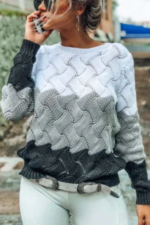 Xieyinshe Xieyinshe O Neck Knit Sweaters