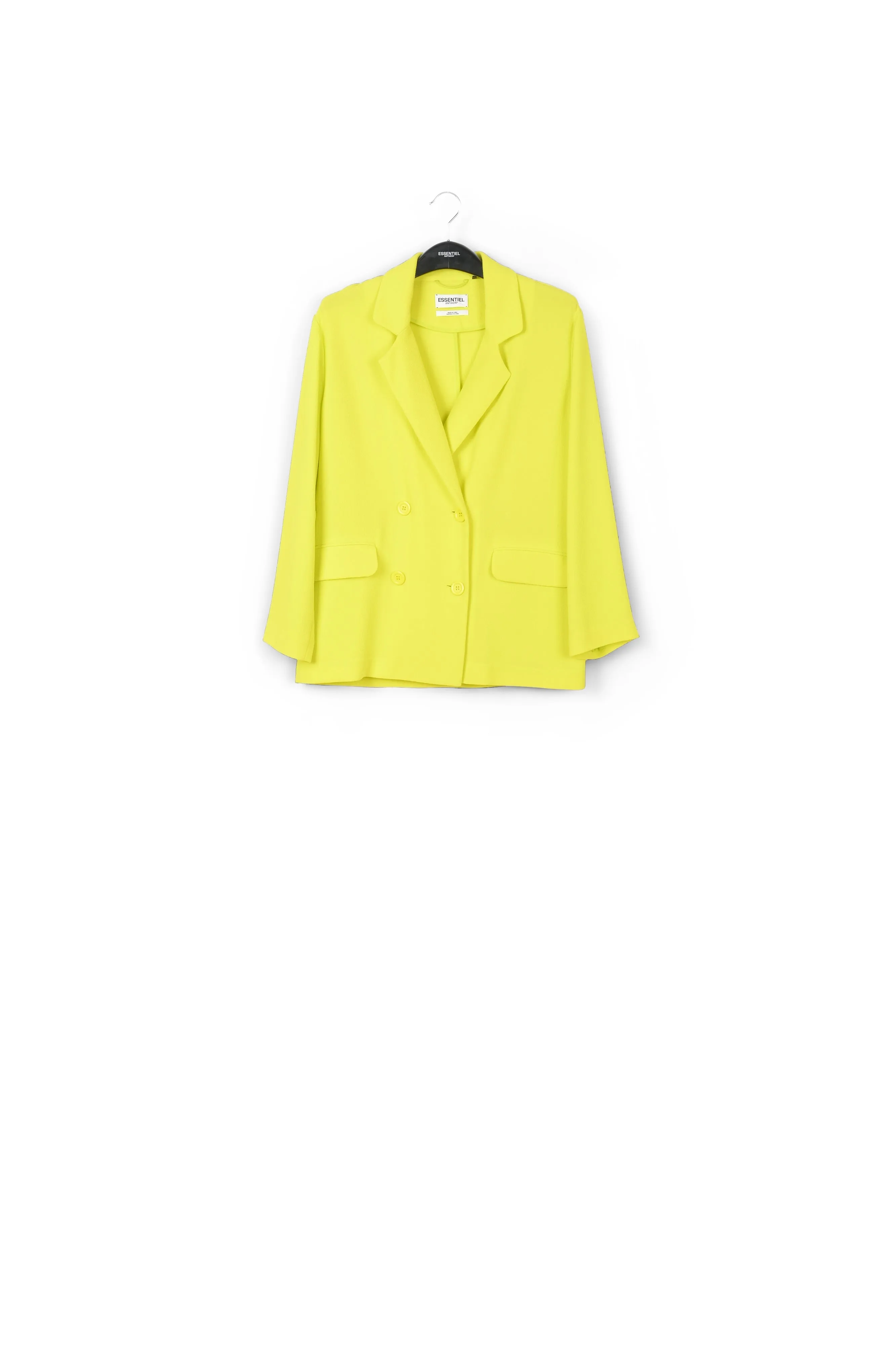 Yellow double-breasted blazer