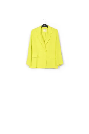 Yellow double-breasted blazer