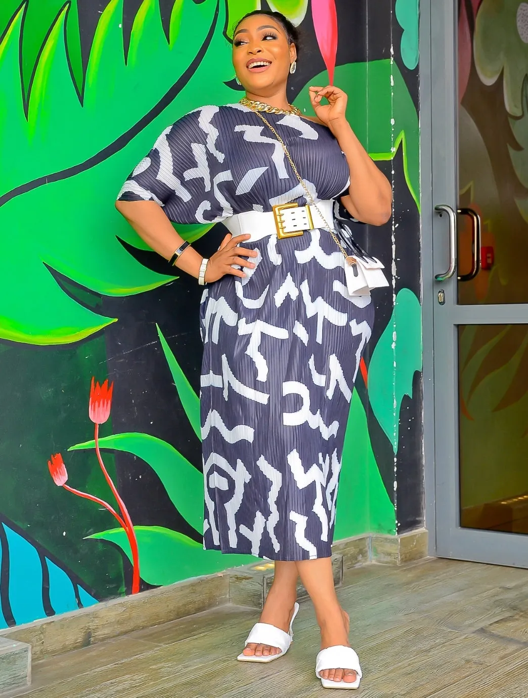 Zella- Color Block Midi Dress (NEW)