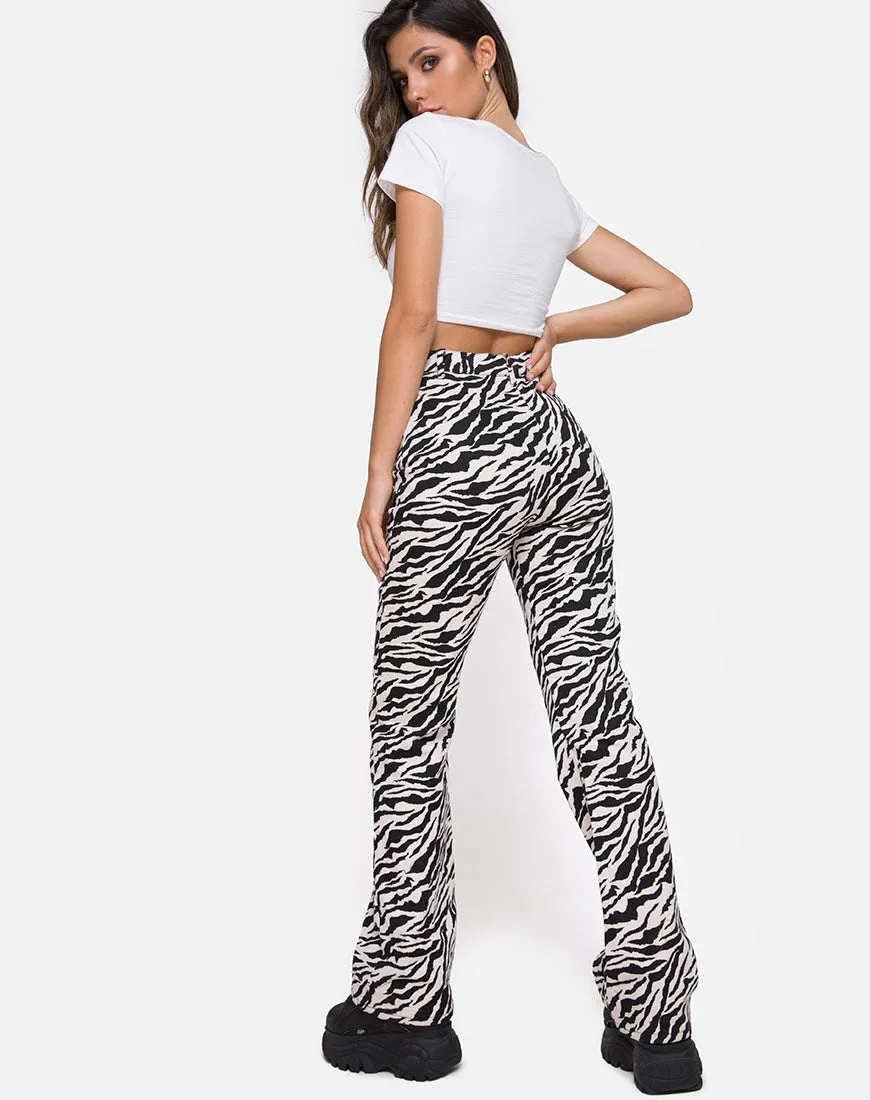 ZOVEN TROUSER 90S ZEBRA BW