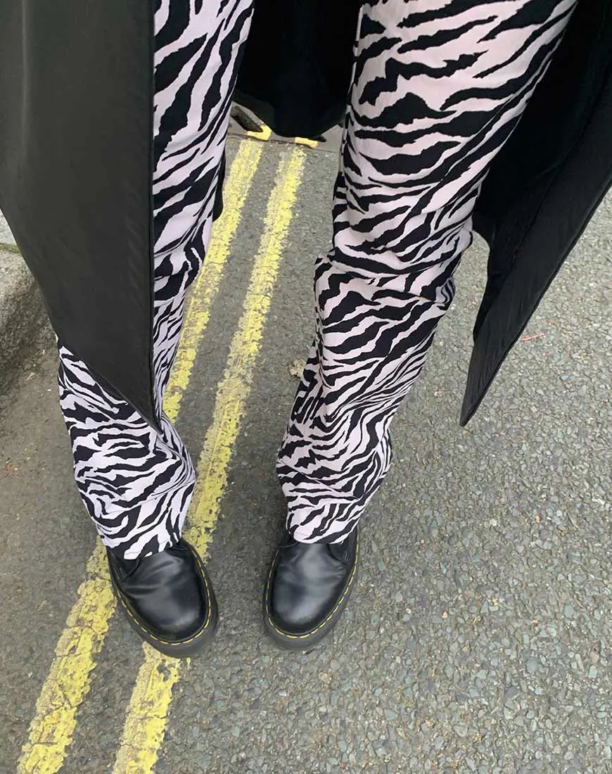 ZOVEN TROUSER 90S ZEBRA BW