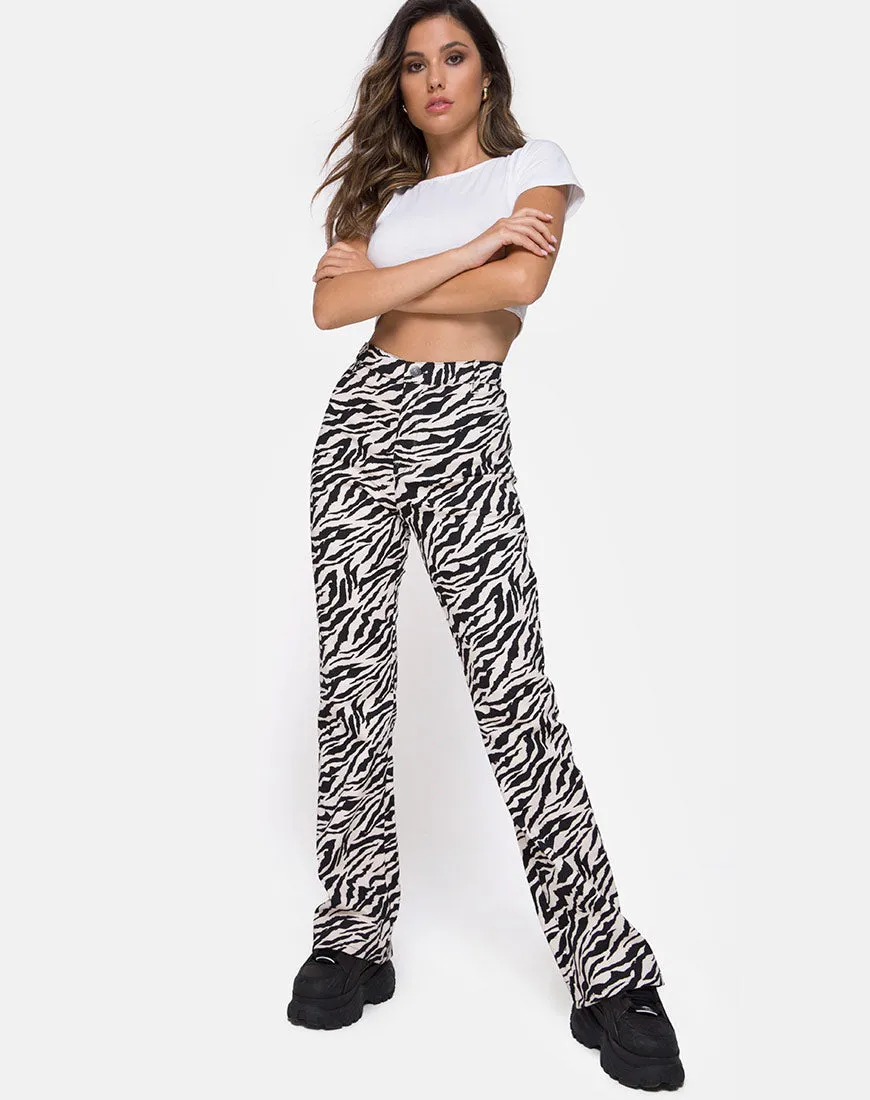 ZOVEN TROUSER 90S ZEBRA BW
