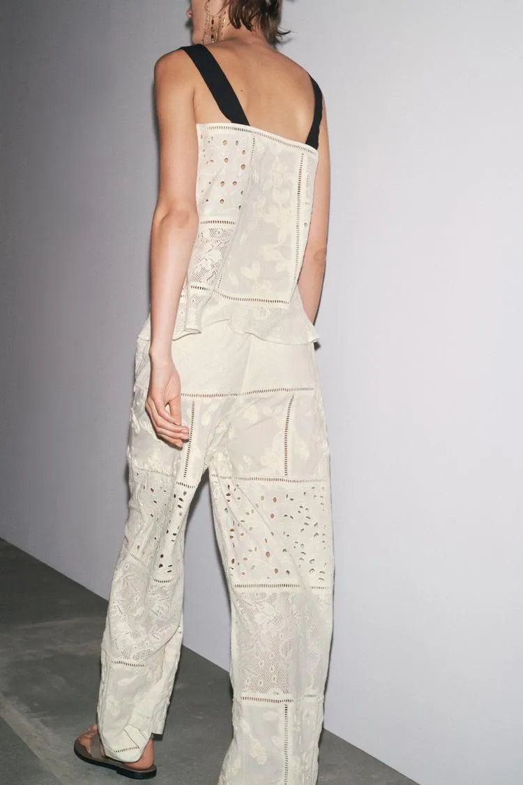 ZW Collection Patchwork Embroidered Trousers