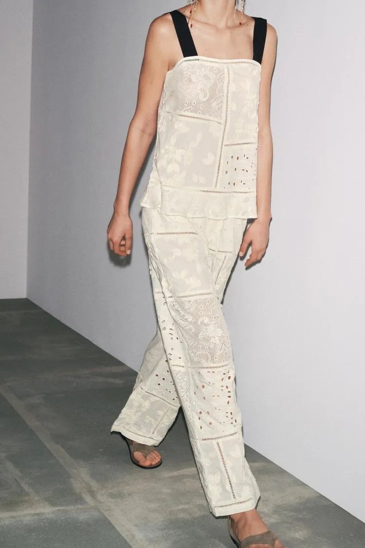 ZW Collection Patchwork Embroidered Trousers
