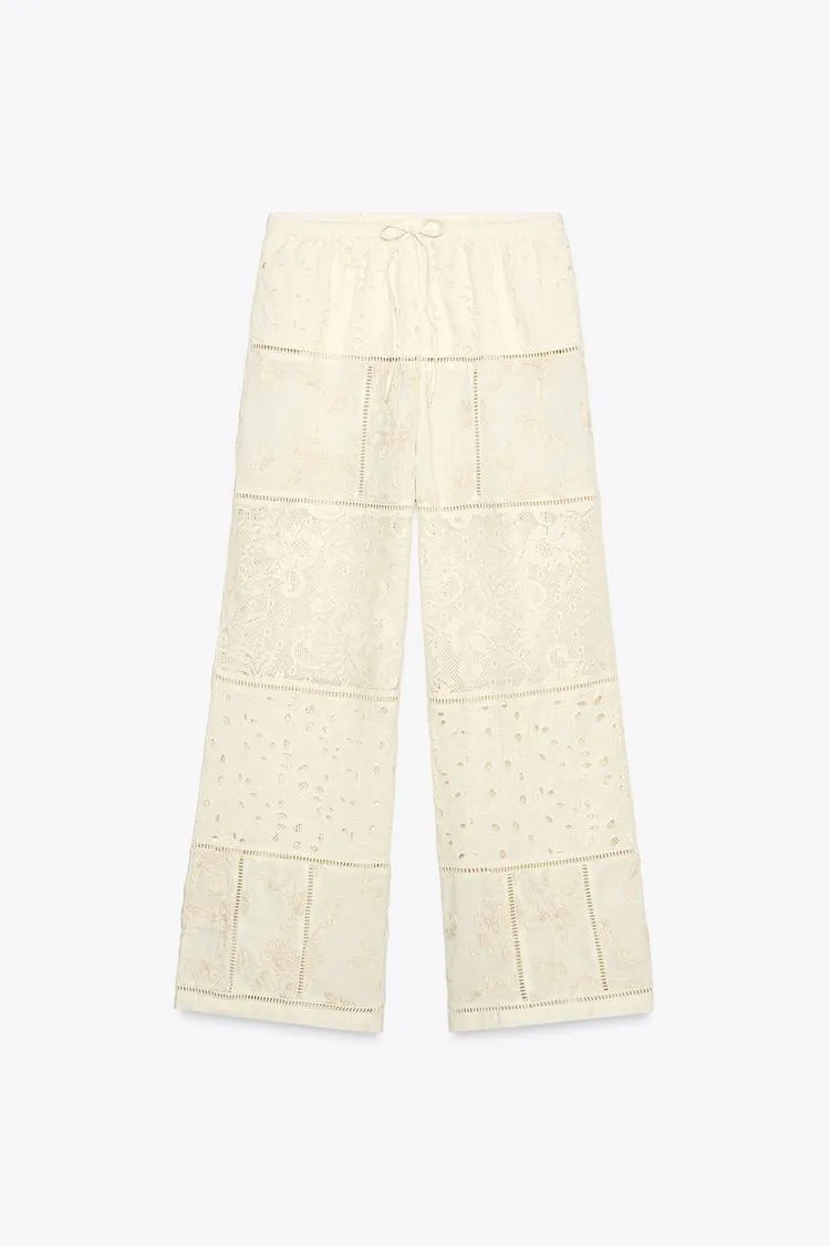 ZW Collection Patchwork Embroidered Trousers