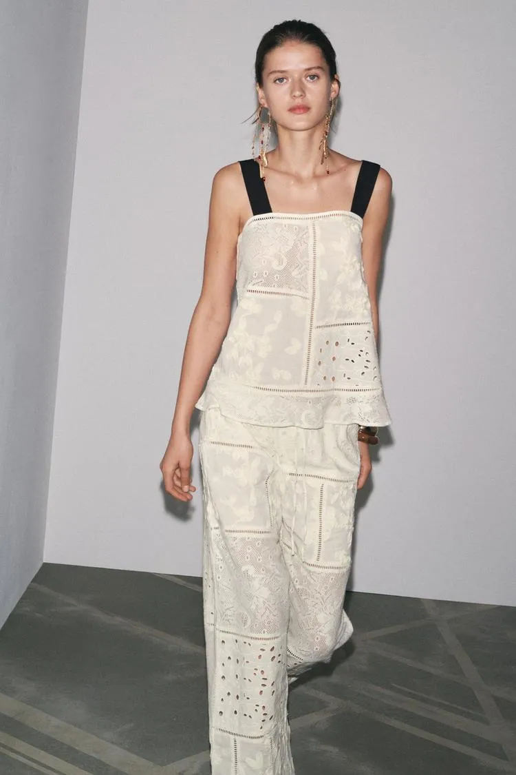 ZW Collection Patchwork Embroidered Trousers